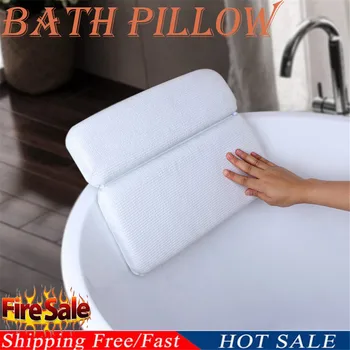 

SPA Bath Pillow Non-slip Bathtub Headrest Soft Waterproof Bath Pillows with Suction Cups Easy To Clean Bathroom Accessories