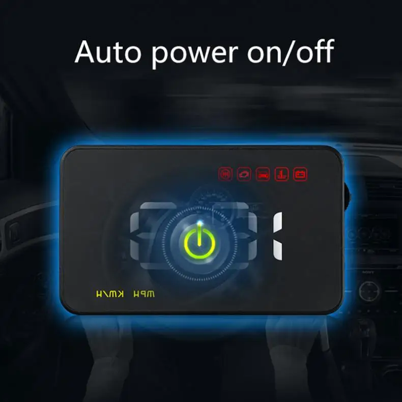A1000 3,5 дюймов Автомобильный дисплей на голову HUD Спидометр OBD2 II EUOBD АВТОМАТИЧЕСКИЙ ПРОЕКТОР дисплей параметров с 6 аварийными сигнализациями