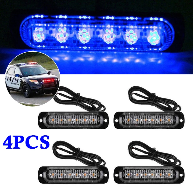 DC 12 V-24 V огни 113*28,2*9,6 мм Автомобильный энергосберегающий мигающий водонепроницаемый алюминиевый сплав Auot 6LED