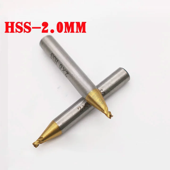 Направляющие Штифты HSS 2 0 мм 4F фреза направляющая Концевая с титановым покрытием