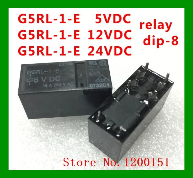 G5RL-1-E 5VDC 12VDC 24VDC 5 В 12 24 постоянного тока 16A 250VAC реле dip-8 | Электронные компоненты и