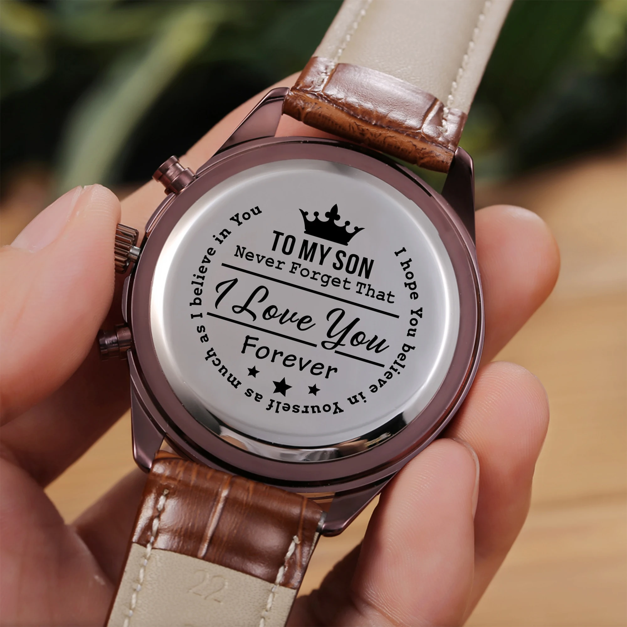 

To My Son-I Love You Forever Engraved Watch Luxury Wrist Men Watch Custom Personalized Watches Christmas presents. Gifts