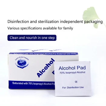 

100 PSC Alcohol Wipes Disposable Disinfection Preparation Mat Antiseptic Skin Cleaning Care Jewelry Phone disinfectant wipes