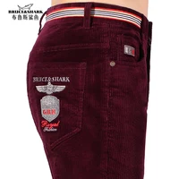 New Winter Men's Velvet Pants Bruce&Shark Straight Luxury Men's Corduroy Trousers Heavy Cotton Comfortable Stretch Pants Size 40 1