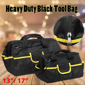 

13/17 Inch Oxford Tool Bag Waterproof Hand Tool Storage Bag Electrician Bag Large Capacity Double Thickness Tool Storage Bag