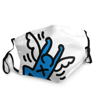 

Haring Blue Angel Keith Haring Unisex Reusable Face Mouth Mask Fabric Anti Haze Protection Mask Respirator