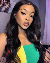 Extensiones de cabello humano con ondas corporales, cierre de encaje, cabello brasileño Remy, ondulado, 3/4 mechones con cierre, extensión de 30 pulgadas