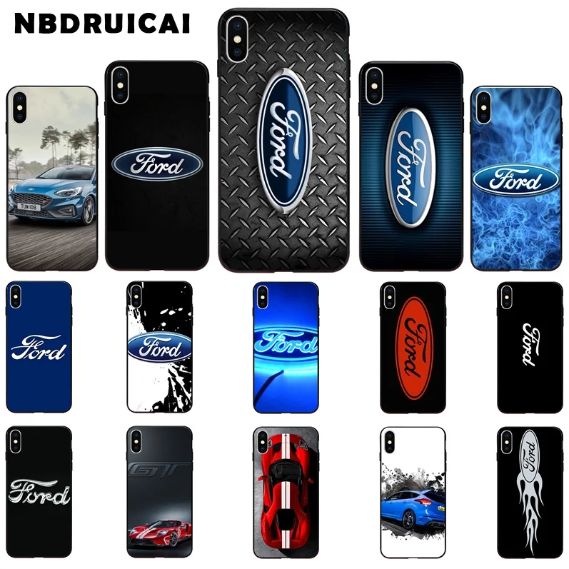 

NBDRUICAI Ford car logo TPU Soft Silicone Phone Case Cover for iPhone 11 pro XS MAX 8 7 6 6S Plus X 5 5S SE XR case