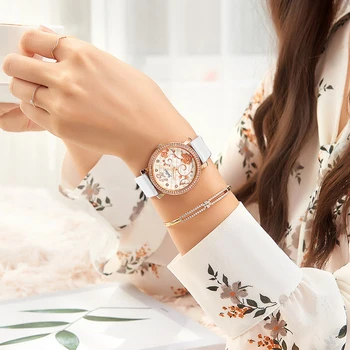 

Small Lady's Women's Watch Japan Quartz Hours Fine Fashion Bracelet Genuine Leather Retro Clock Girl's Birthday Gift Julius