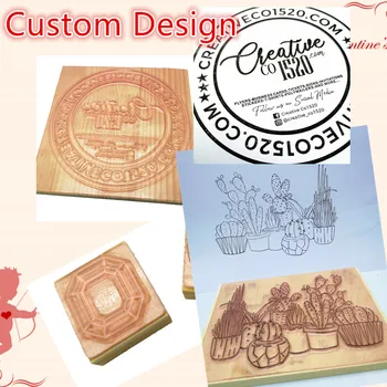 

Customized design stamp personalized anime rubber stamp logo wood carved custom hand account seal making