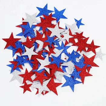 

Christmas Eva Gold Powder Sponge Adhesive Paper Kindergarten Classroom Decorative Decoration Star Adhesive Paper with Plastic Co