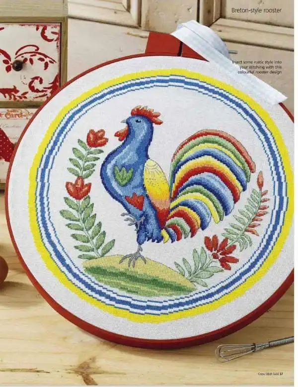 

Chinese Cross-Stitch Kits for Embroidery, Rainbow Rooster Rewords, Counted 14CT 18CT 25CT 22CT, DIY Sets, 43-43