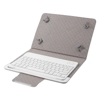 

Portable Mini Wireless Bluetooth Keyboard for iOS Windows Android with PU Leather Case Cover Stand for 9 10 inch Tablet