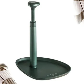 

1Pc Press Type Paper Towel Rack Special Roll Paper Rack Kitchen Paper Plastic Wrap Storage Tray Shelf (Green)