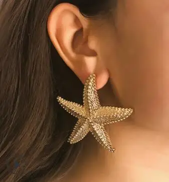 Exaggerated Boho Big Starfish Stud Earrings Women Fashion Modern Sea Star Female Statement Jewelry Oorbellen Brincos Gift | Украшения и