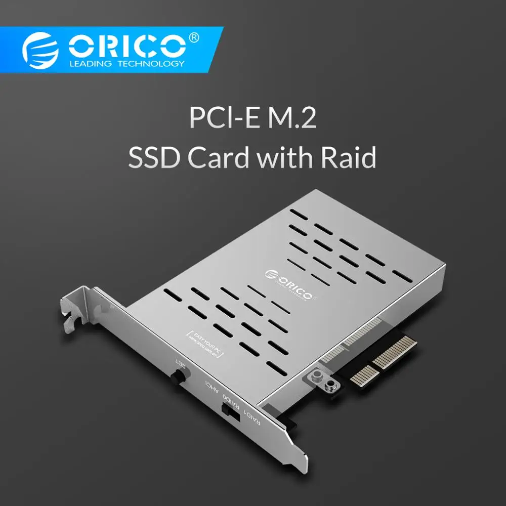  ORICO PCl-E M.2 SSD Karte Desktop Disk Array Karte PCI-E M.2 SSD Edelstahl High-speed Raid festplat