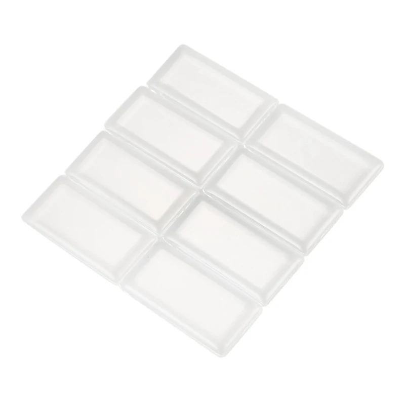 

New rectangle crystal clear flat glass rectangular cabochons, 48*24*7mm 8 piece