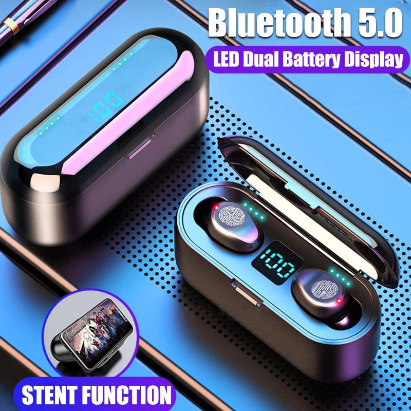 F9 беспроводные Bluetooth сенсорные наушники, наушники, гарнитура TWS, стерео, настоящие, беспроводные, вкладыши, спортивные, для бега, Поддержка iOS/Android телефонов