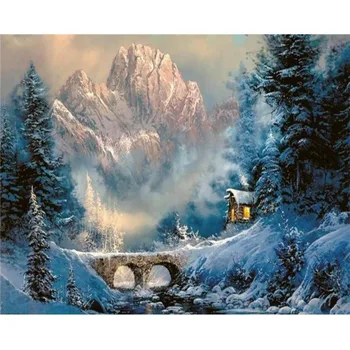 

New 5D DIY Full Diamond Painting Embroidery Beatiful Landscape Of Mountain Beads Cross Stitch Square/Round Diamond Sets Mosaic