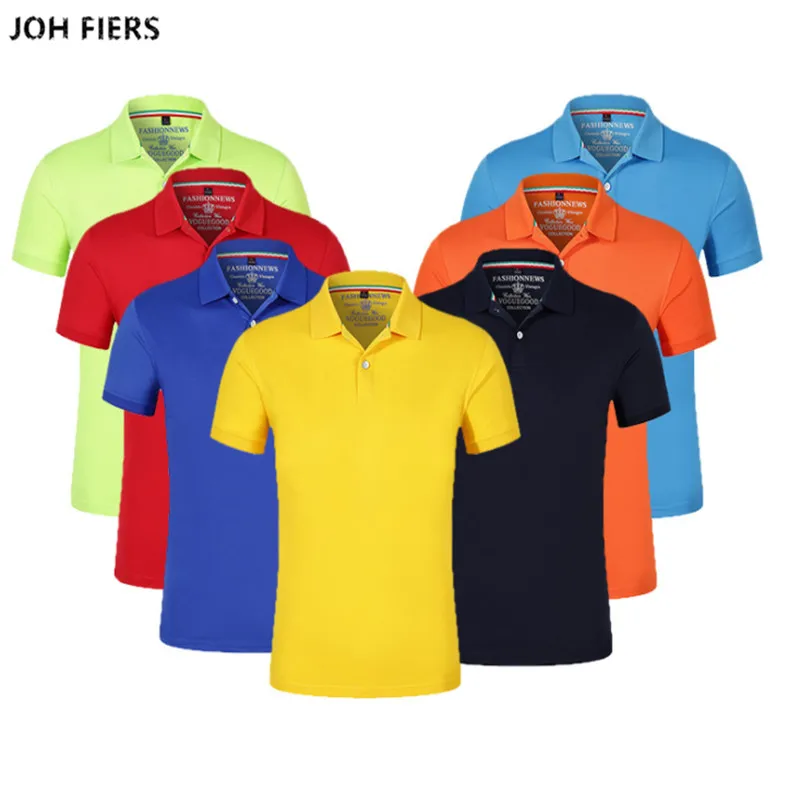 

100% Cotton 2019 Summer Men's short sleeve polos shirts Plus size S-3XL casual solid color mens polos shirts fashion mens tops