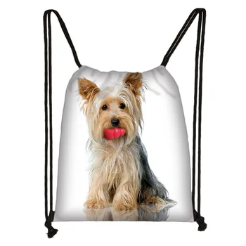 

Custom Cute Yorkshire Drawstring Bag Daypack Kids Satchel Casual Backpack Teenager Storage Bag Women Men 32x38cm*18-1031-38