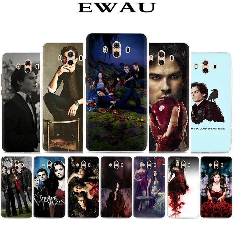 EWAU The Vampire Diaries Stefan Damon Salvatore Hard Phone Cover Case for Huawei Y5 Y6 Y7 Y9 Mate10 20 Lite pro Nova 2 3 5 i
