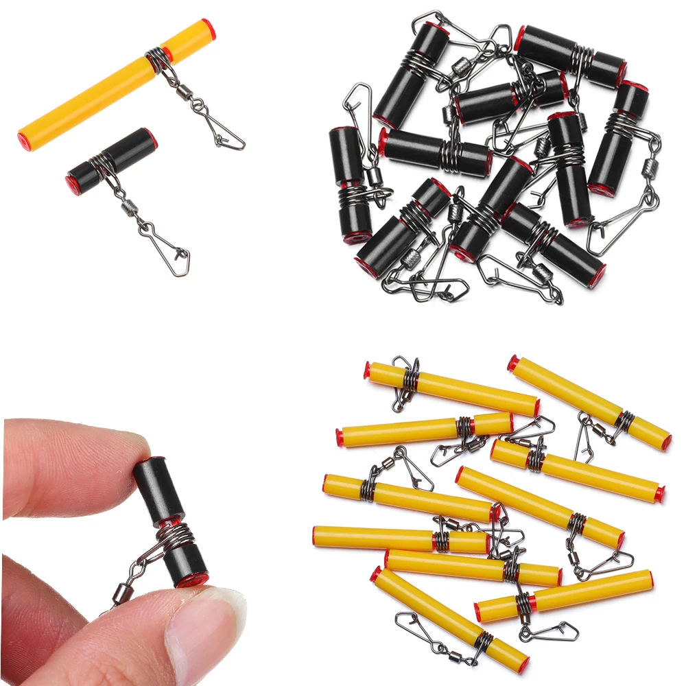 10 Pcs Black Plastic Head Swivel Sea Fishing Balance Strong Snap String Hooks Bracket Anti-winding Tackle Sinker Slides fishing tools fishing accessories fishing counterweight sinker fishing tool fishing float fishing tackle fishing swivels fishing hook fishing hook keeper fishing hook tube