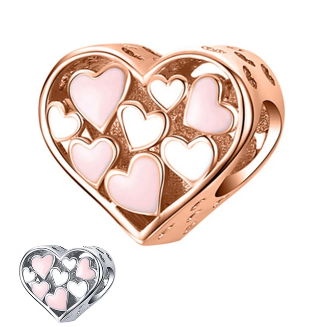 BRACE CODE 2021 New Rose Gold Necklace Pink Charm Women Bracelet DIy Charms  Bubble Bead Fine Lady Bracelet Direct Gift Sales - AliExpress