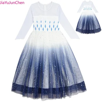 

Dresses 2020 new hot kids girls clothes Snow Princess DressTulle Sequins esa costume