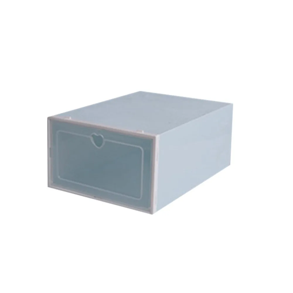 1 шт складной Пластик Шлепанцы ящик для хранения Штабелируемый Органайзер прозрачный ящик контейнер дома Экономия пространства обуви организаторов коробка A40
