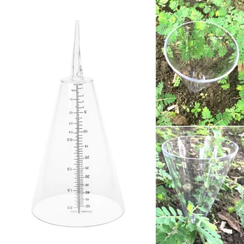 

Plastic Cone Rain Gauge Measurement Ground Spike Precipitation Garden Yard Rainfall Measuring Tools new~