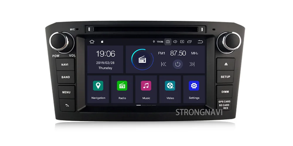 7 дюймов Android 9,0 автомобильный мультимедийный плеер для Toyota Avensis T25 2003-2008 Радио RDS gps навигации Аудио Видео Резервное копирование Камера