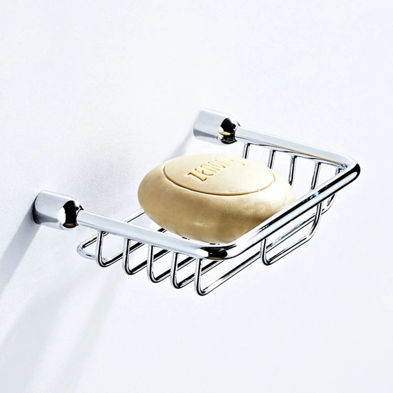 

1PC Wall Mounted Soap Dishes Brass Chrome/Black Soap Holder Soap Basket Bathroom Accessories Banheiro Bath Hardware