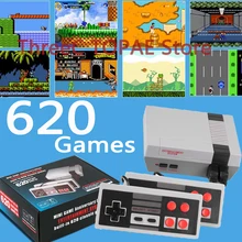Console de jogos de vídeo mini tv saída handheld av 8bit jogador de jogos retro embutido 621/620 jogos presente crianças adulto ue/au/eua plug