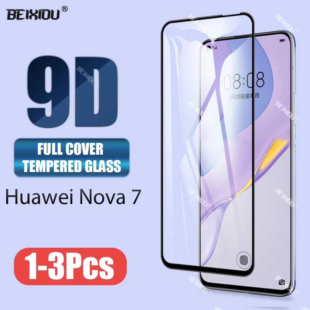 Новинка 9D закаленное стекло для Huawei nova 7 5G полное покрытие защита экрана