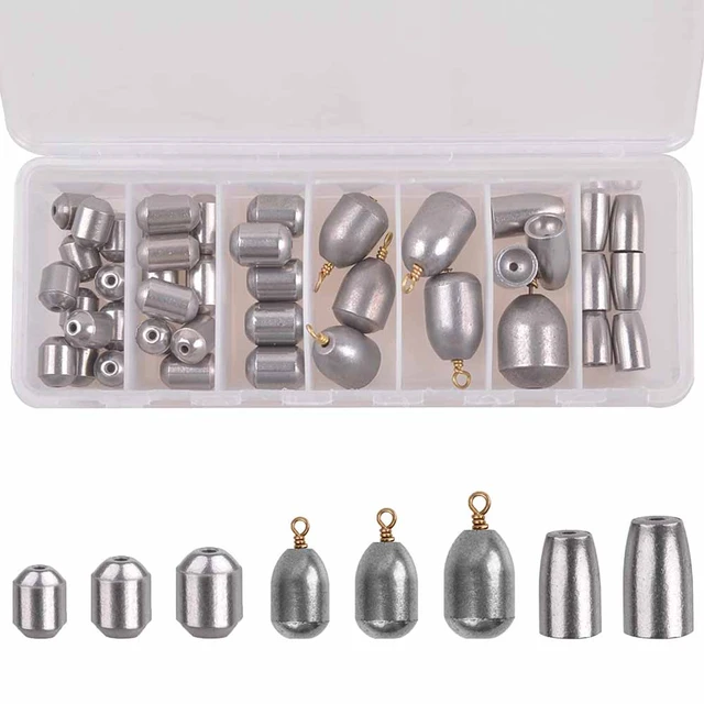 42pcs/box Iron Fishing Sinker Weights Hollow Olive Shape Bass Casting  Sinker For Saltwater Freshwater Fishing Terminal Tackle - Fishing Tools -  AliExpress