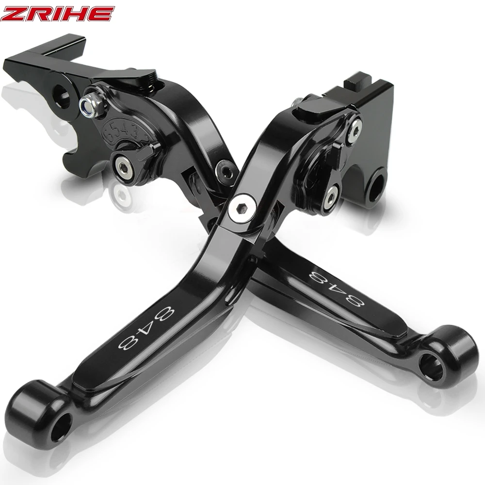 CNC рычаги тормоза мотоцикла сцепления для Ducati 848 2007-2013 2008 2009 2010 скремблер Регулируемый рычаг складной Мото Аксессуары - Цвет: 848 2007-2013