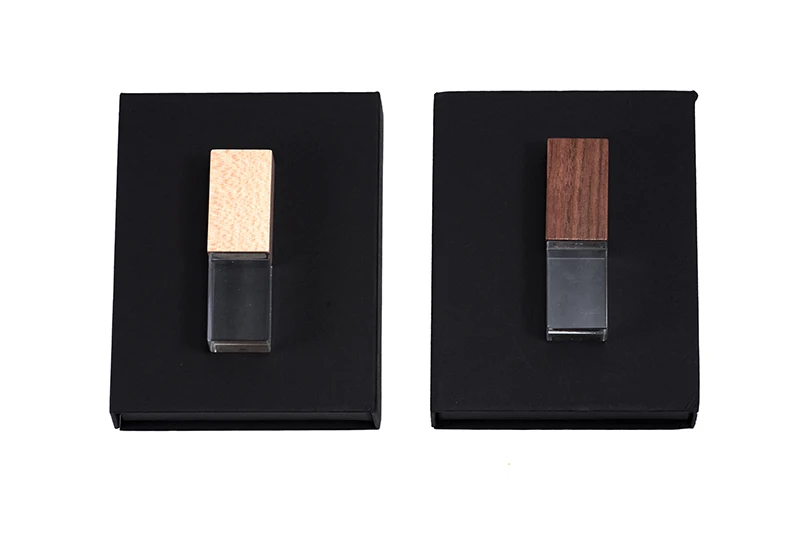 JASTER USB флэш-накопитель орех кристалл черный картон USB 2,0 Кленовая бумажная коробка 4 ГБ 8 ГБ 32 ГБ 64 Гб 128 Гб Память Флэш-Накопитель