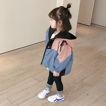

Spring Autumn Outdoor Jacket 1-8 Years Children Jacket Girls Hooded Fashion Short Style Windbreaker Baby Girls Coats Clothing