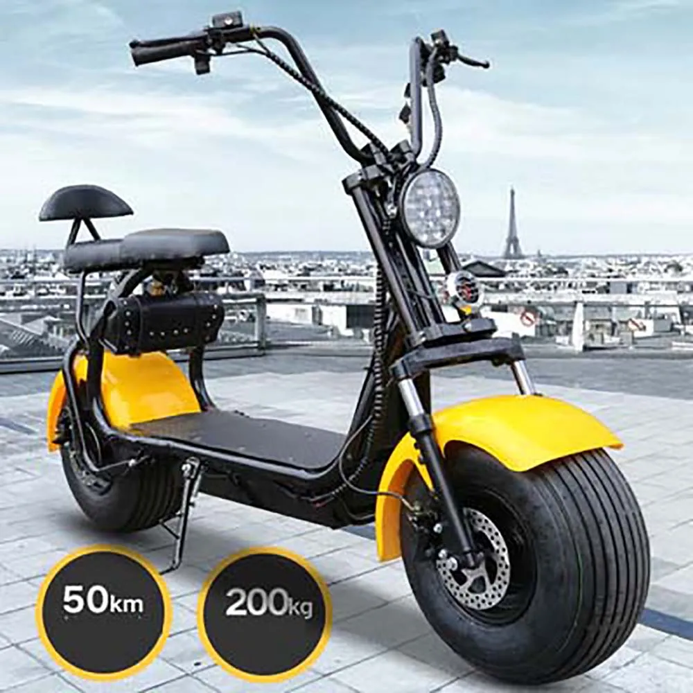 Citycoco светодиодные фары 1500 Вт бесщеточный двигатель литиевая батарея 60В 12А
