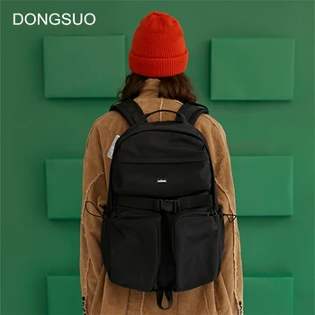 

Waterproof Oxford Men Women Laptop Backpack School Bag For Teenagers Fashion Large Capacity Travel Backpacks Black 2020 New