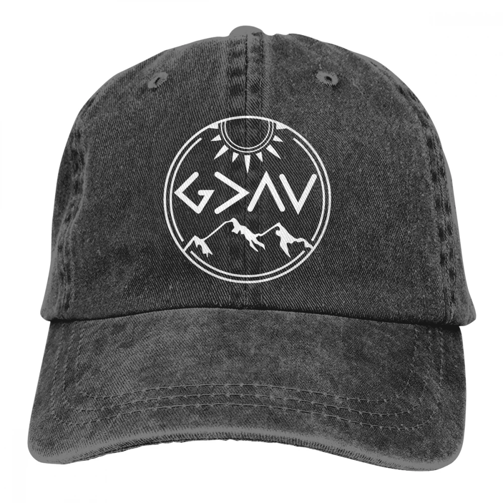God Is Greater Casquette, Черная мужская и женская джинсовая бейсболка, регулируемая бейсболка для гольфа