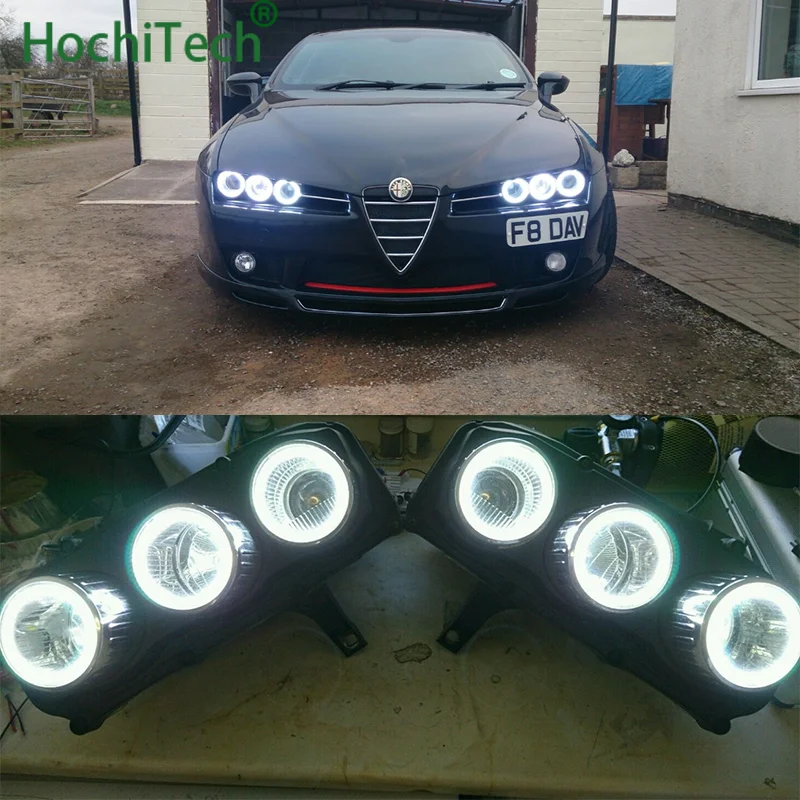 Для Alfa Romeo автомобиль Brera spider 2005 2006 2007 2008 2009-2011 отличные Ангельские глазки ультра яркие красные/зеленые/комплект светодиодов «глаза ангела» гало кольца