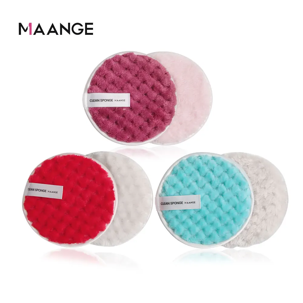 MAANGE 1 Pcs Makeup Remover Wipes Microfiber Cloth Washing Pads Towel Face Reusable Cleansing Sponge Puff Super Soft | Красота и