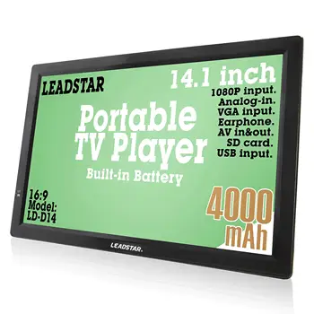 Inch portable widescreen led tv with hdmi vga mmc fm usb sd card slot built