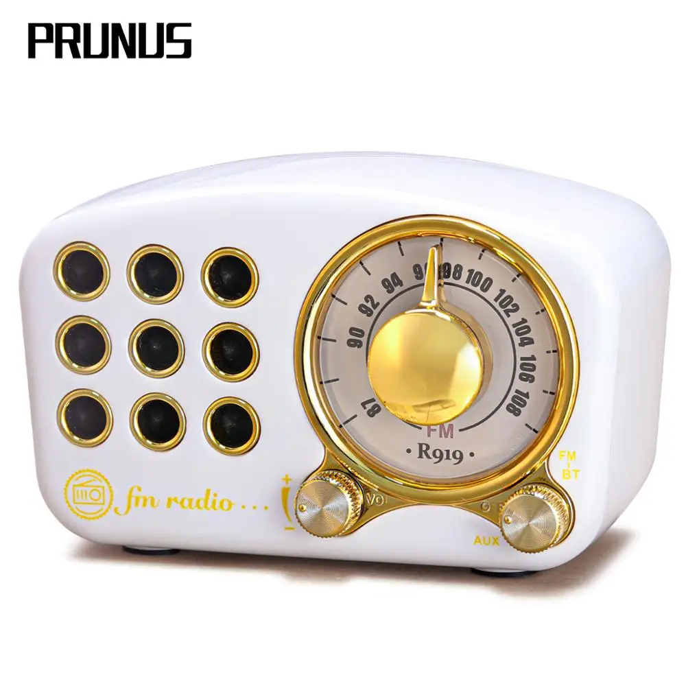 Портативный ретро радиоприемник PRUNUS AM FM USB bluetooth колонка AUX TF MP3 музыкальный плеер