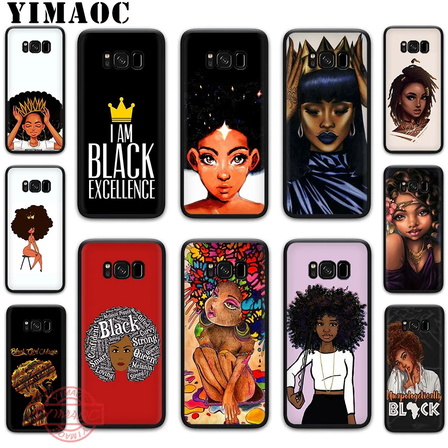 YIMAOC Afro Girls thin Soft Case for Samsung S20 Ultra S10 S9 S8 S6 S7 Edge Note 8 9 10 Lite Plus | Мобильные телефоны и