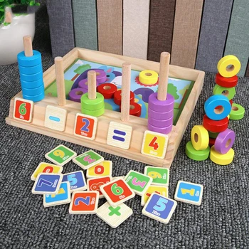 

Colorful Count Box Kids Preschool Wooden Montessori Toys Baby Early Education Teaching Aids Math Toys For Children