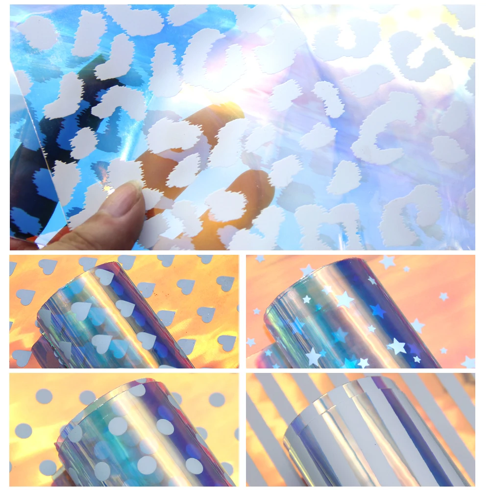

David accessories 5Pieces/set 20*34cm Transparent Texture Faux Synthetic Leather Fabric DIY Handmade Sewing Accessories,1Yc7359