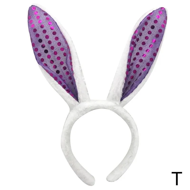 white hair clips Cute Easter Adult Kids Cute Rabbit Ear Headband Prop Plush Hairband Dress Costume Bunny Ear Hairband Party Decorations For Home vintage hair clips